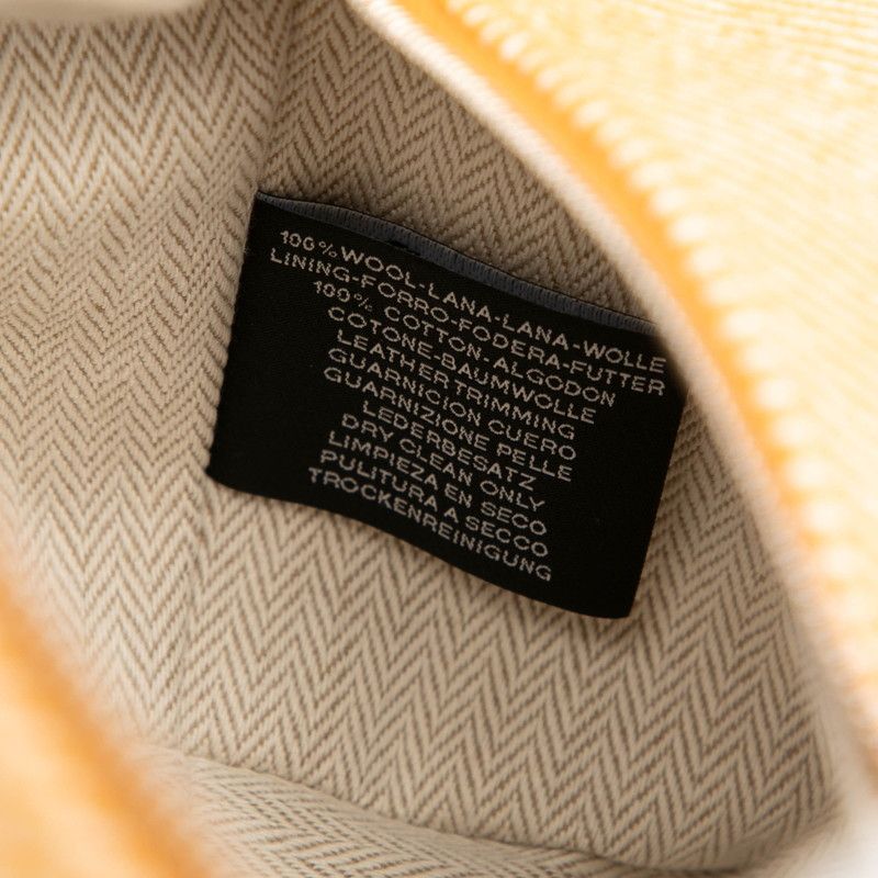 Hermes Brid A Black Au Carre PM Handbag Pouch Fauve Orange Silver Hardware