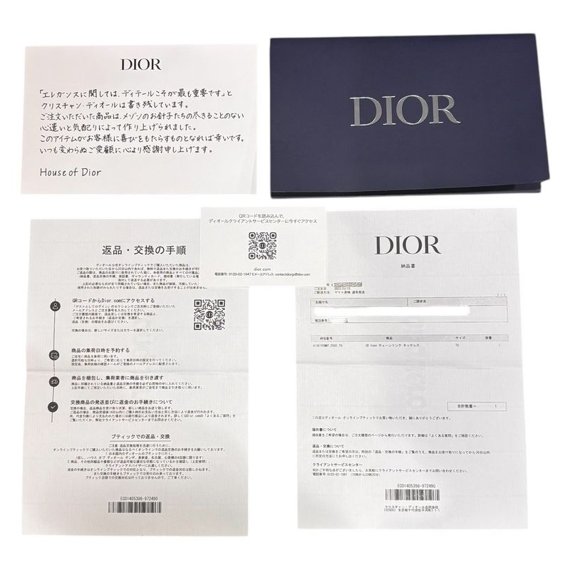 Christian Dior CD Icon Chain Link Necklace Icon Chain Link Necklace Silver