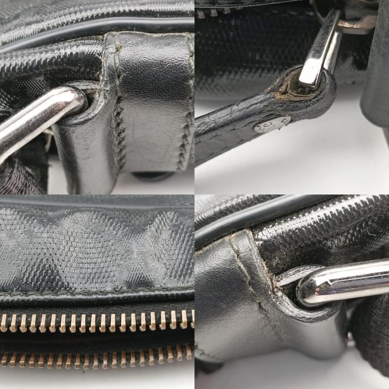 Guccigg Imprime Messenger Black PVC Coated Canvas 201448 I7043190