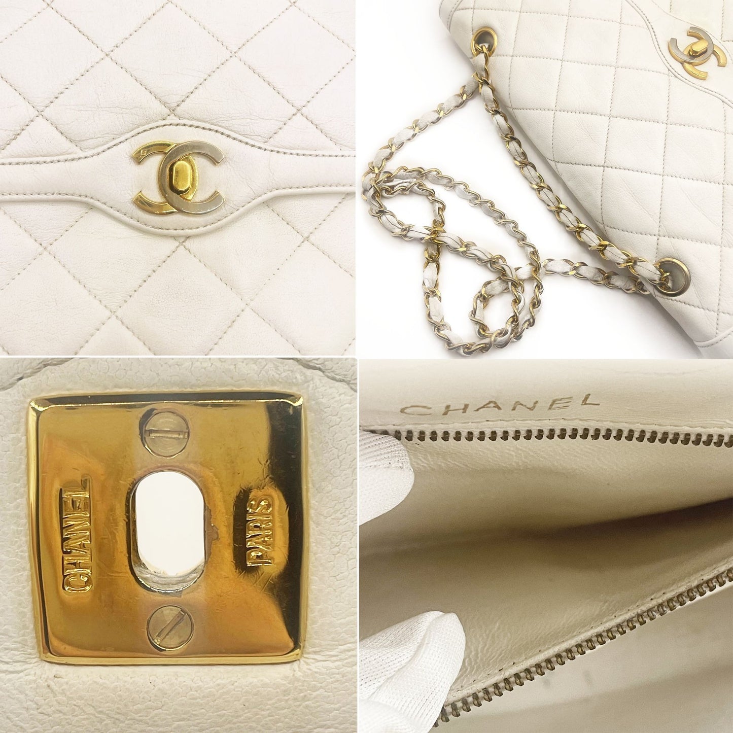 CHANEL CC 24K Paris Limited Double Flap Bag Lambskin Matelasse Chain