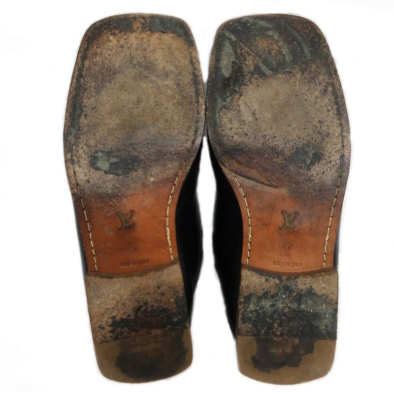 Louis Vuitton Loafers Size 6 Black Leather Shoes Apparel — view 10