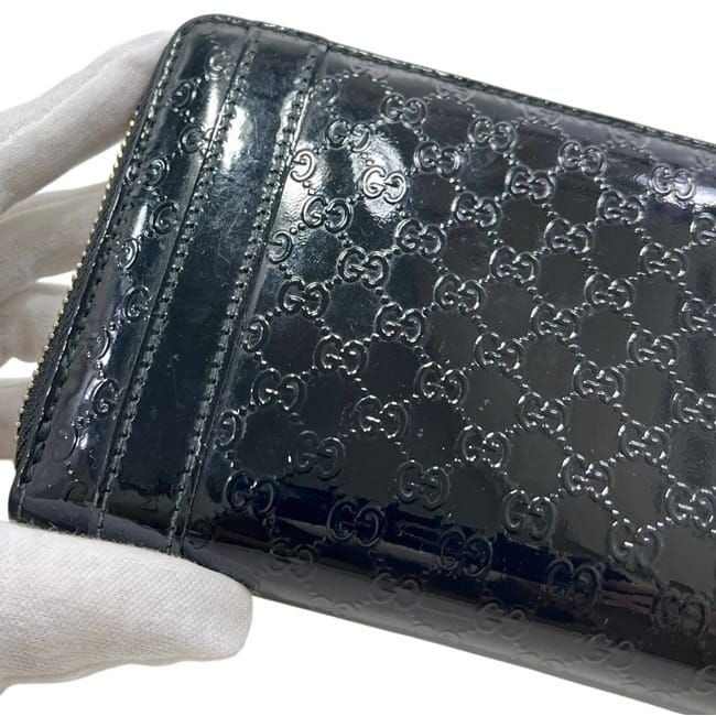 Gucci Zip Around Wallet Black Microshima — view 10