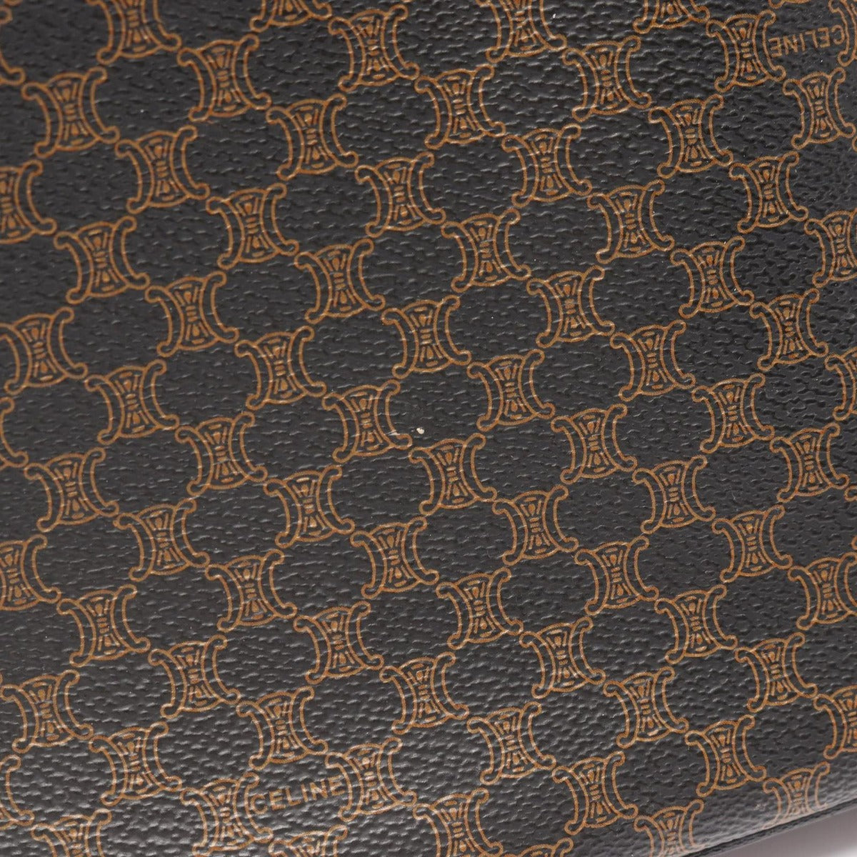 Celine Tote Macadam Black Brown Canvas Leather 2-Way — view 13