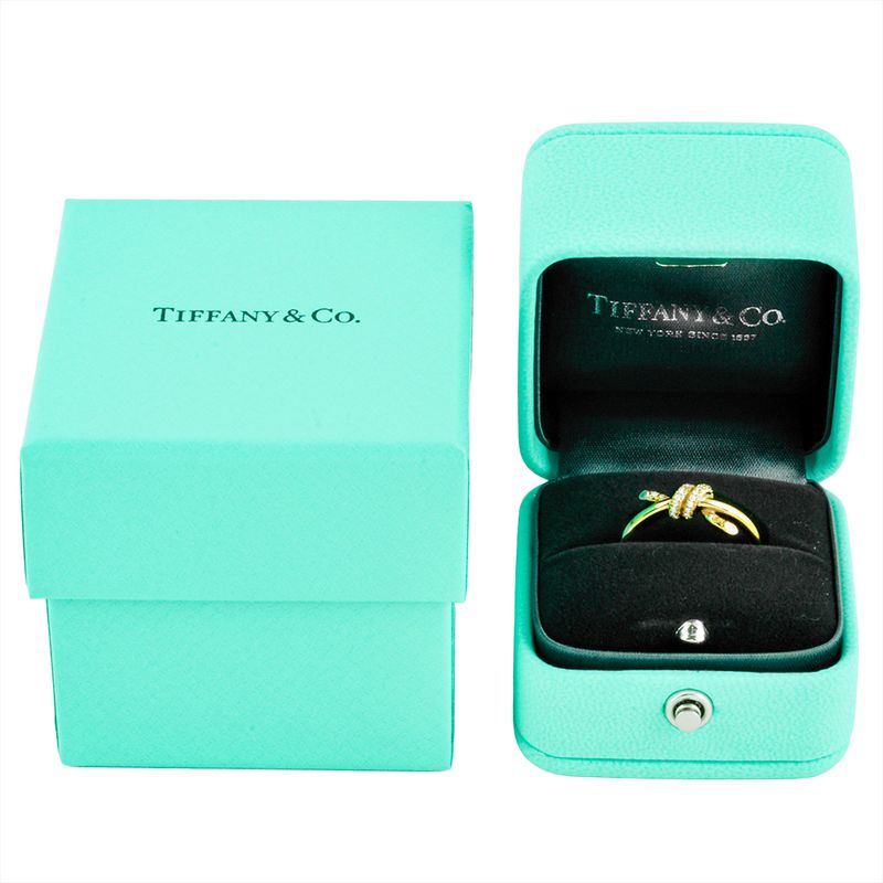 Tiffany & Co Tiffany & Co Knot Ring With Diamonds Approx 11 18K Yellow Gold 32g