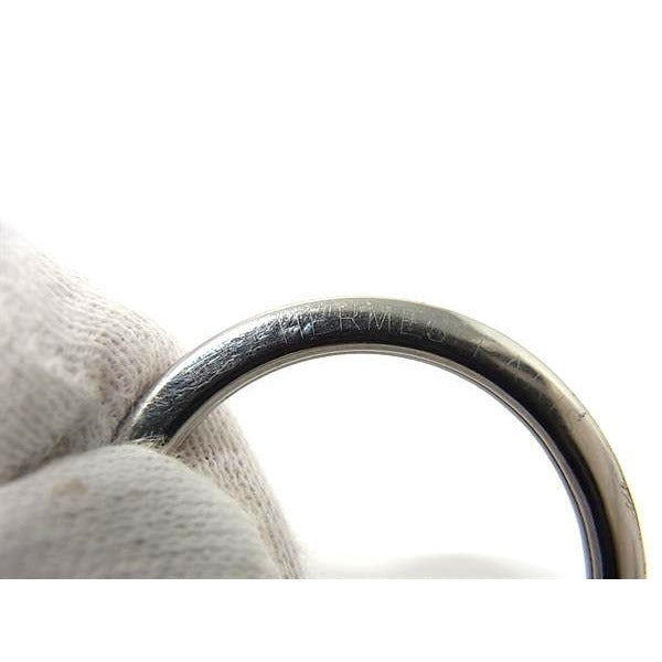 Hermes Carmen Leather Silver Hardware Tassel Bag Charm Key Holder Ring — view 3