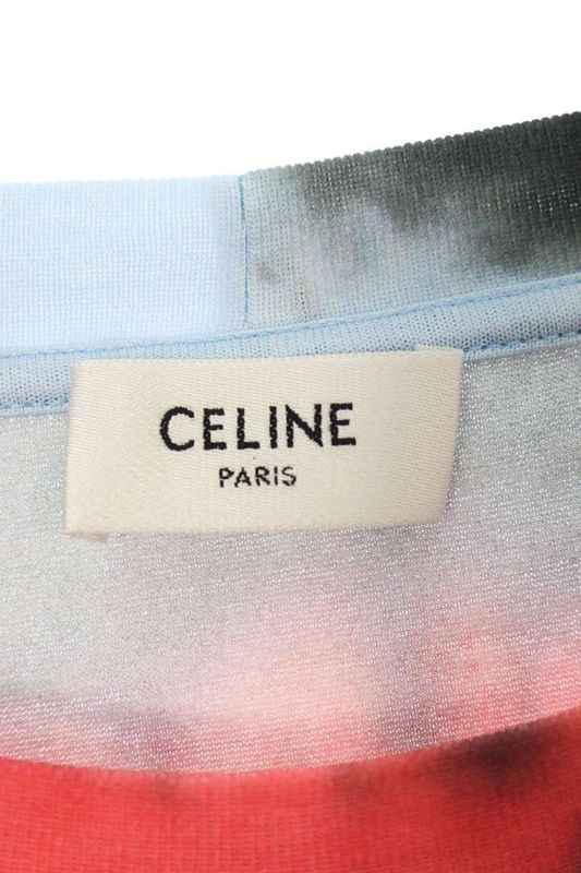 Celine 2x65m871w Tie-dye All-over Logo Print T-shirt Men's M