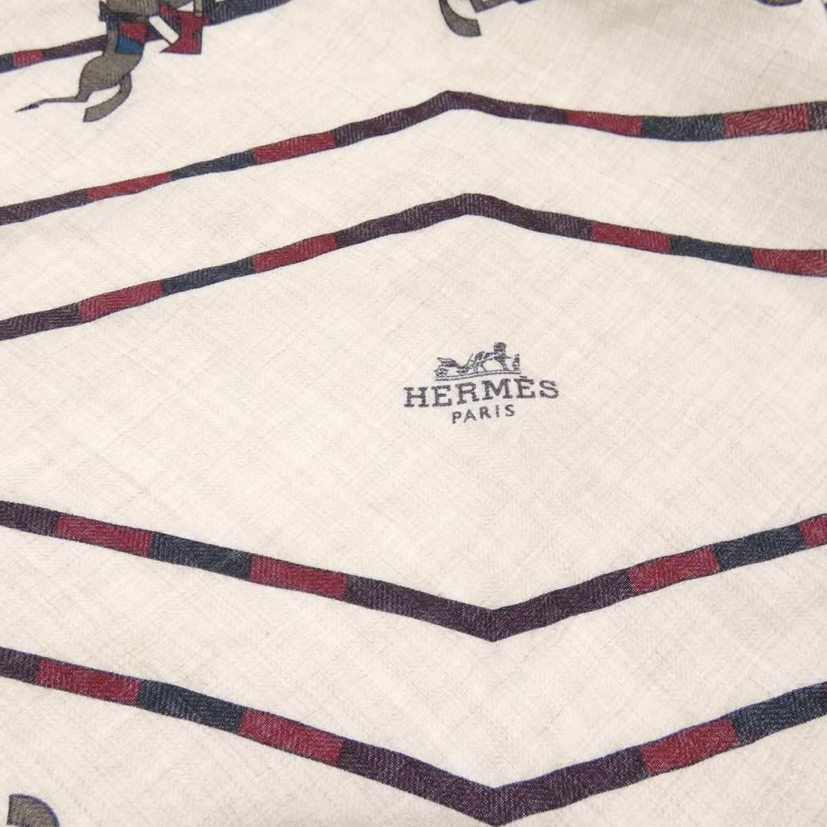 Hermes Stole Scarf Red — view 4