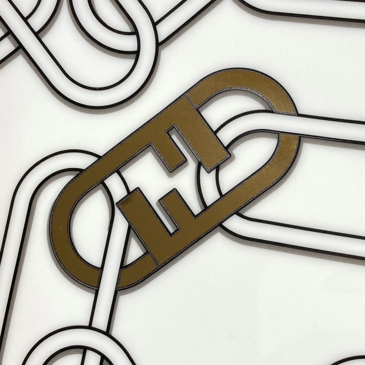 Fendi Orlock Logo Cake Stand Plate Tableware Collection Porcelain with Box