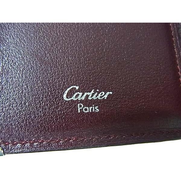 Cartier Must Have Line Leather Card Case Holder Business Black — view 4