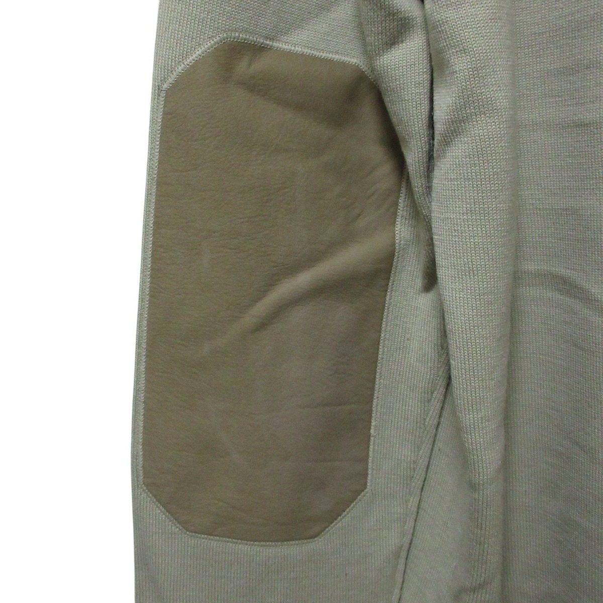 Hermes Elbow Patch Zip Knit Jacket L Beige — view 8