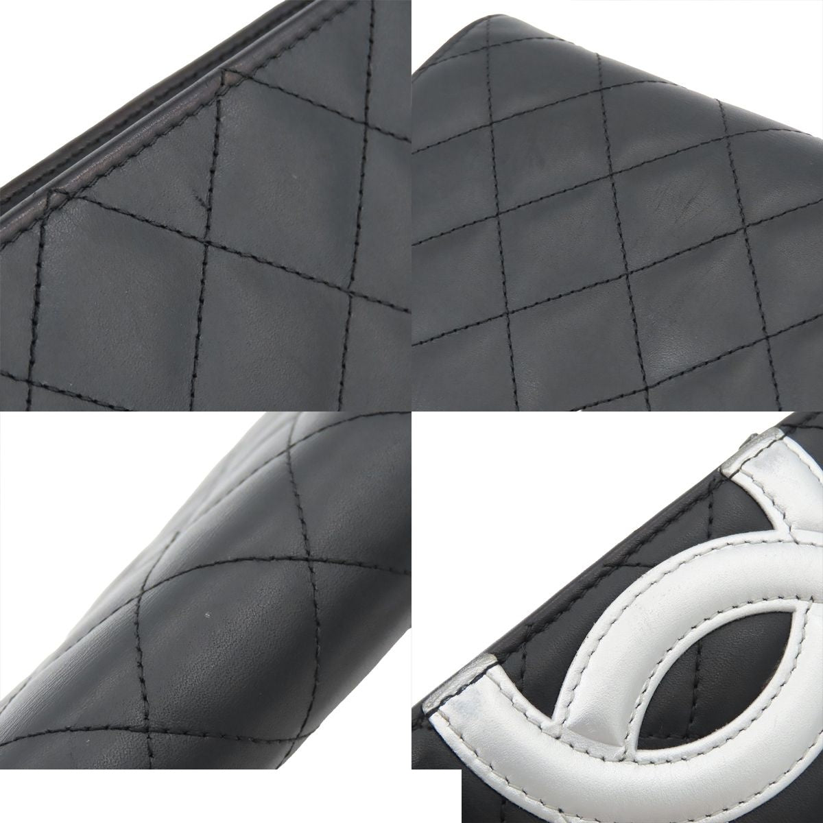 Chanel Cambo Line Chain Wallet Black Silver Calfskin Shoulder Bag — view 8