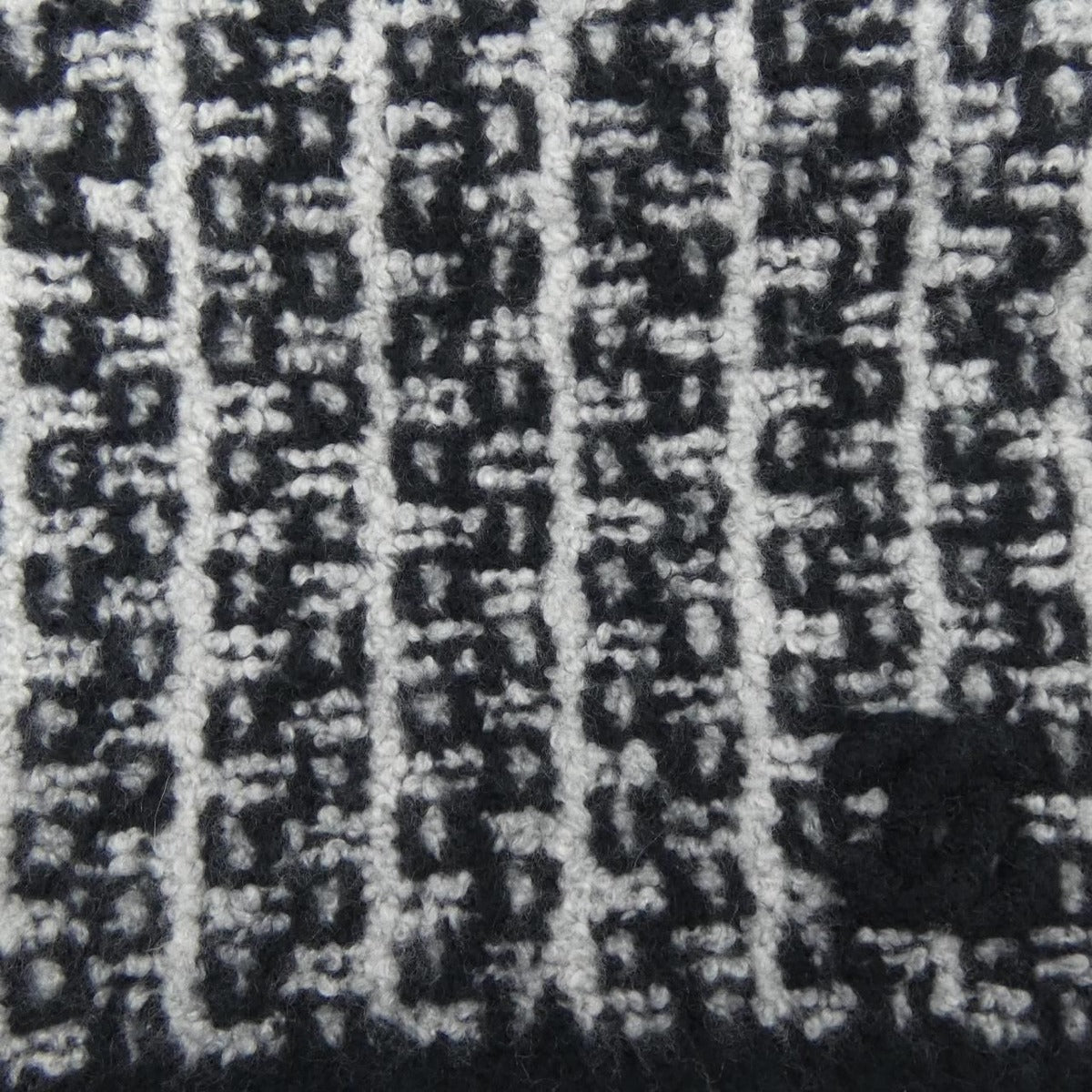 Chanel Scarf Silk Cashmere Black Gray — view 4