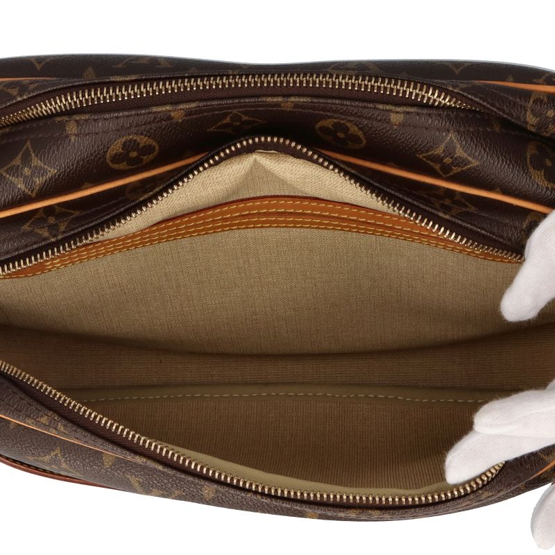 Louis Vuitton Reporter PM M45254 Monogram Women's Shoulder Bag Brown Excellent