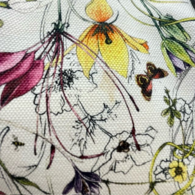 Gucci 282439 Tote Handbag Flora White Multicolor Canvas Leather Fashion Women