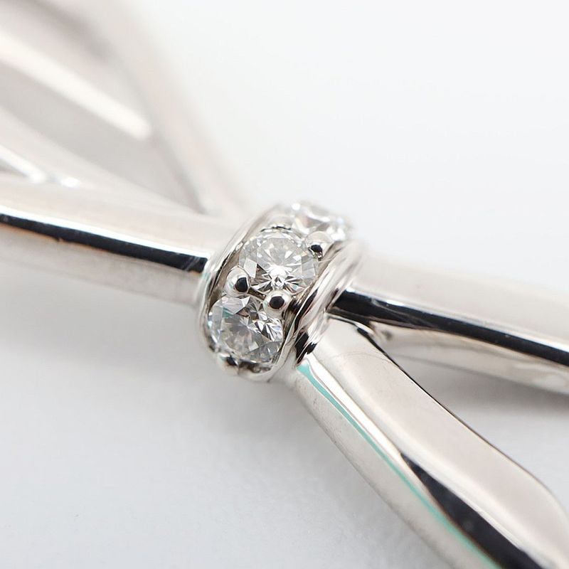 Polished Tiffany & Co Tiffany & Co Bow Bracelet White 750 Total Length: Approx