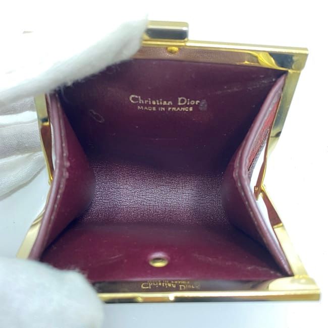 Christian Dior Wallet With Clasp Bordeaux Trotter Excellent Condition Jacquard