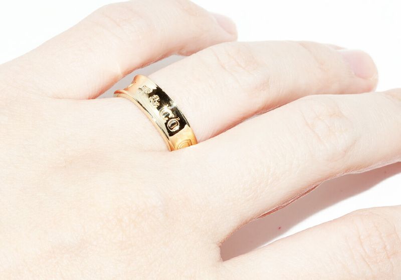 Tiffany & Co Ring 18K Yellow Gold 1837ring Width 6mm (024in)