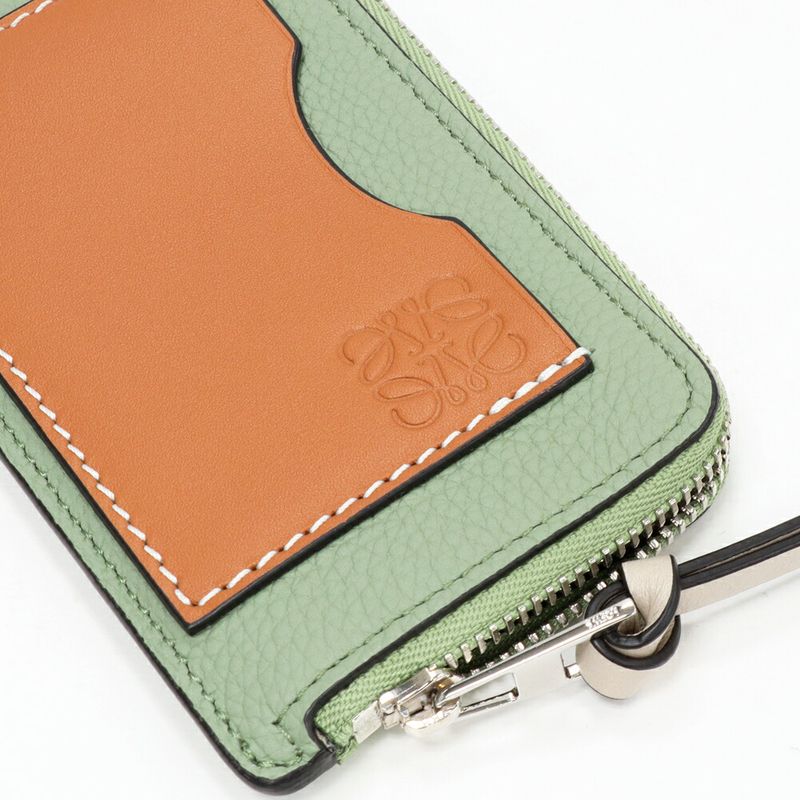 Loewe Coin Case With Card Case L-shape Zipper Fragment Case Anagram Coin Card