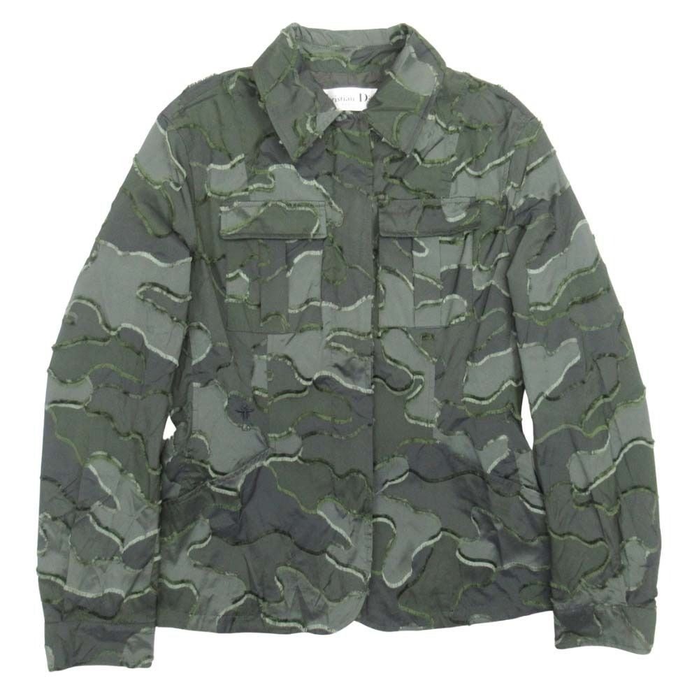 Dior Camouflage Utility Jacket 38 Dark Green