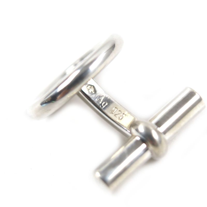 Hermes Serie Button Round Shape Cufflinks Button Cufflinks Ag925 Silver Total