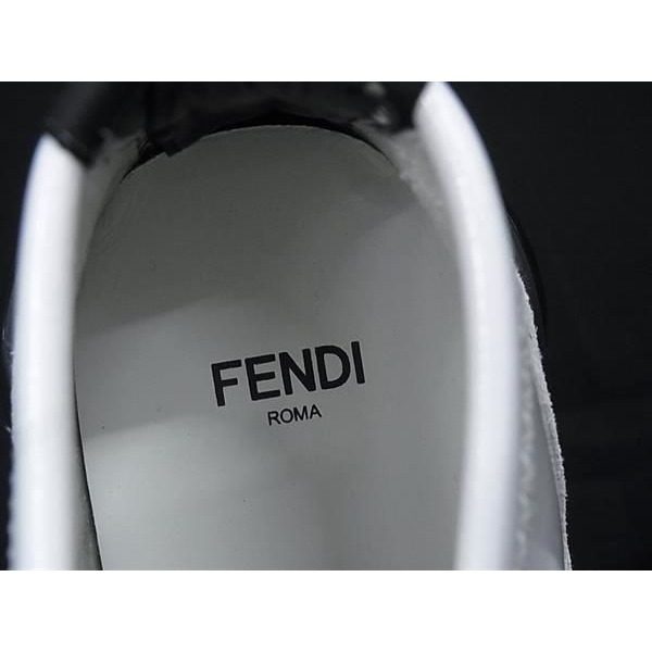 Fendi Fluid Patent Leather 35 Shoes White Black — view 7