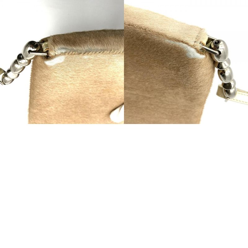 DIOR Handbag Beige Halaco/pvc Maris Pearl Women Men Fashion