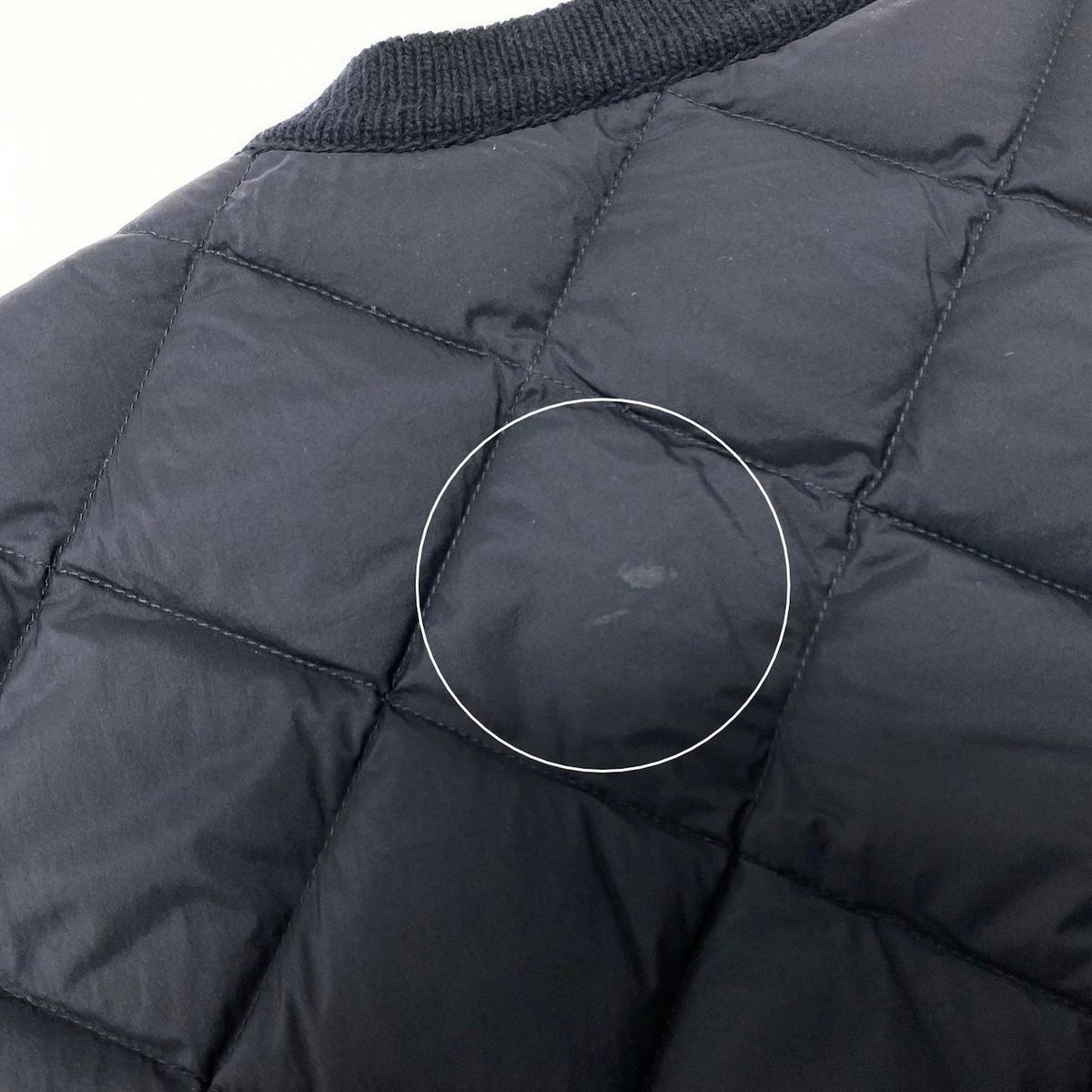 Moncler Cardigan Tricot Down Long Sleeve Flap Button L Navy Nylon — view 12