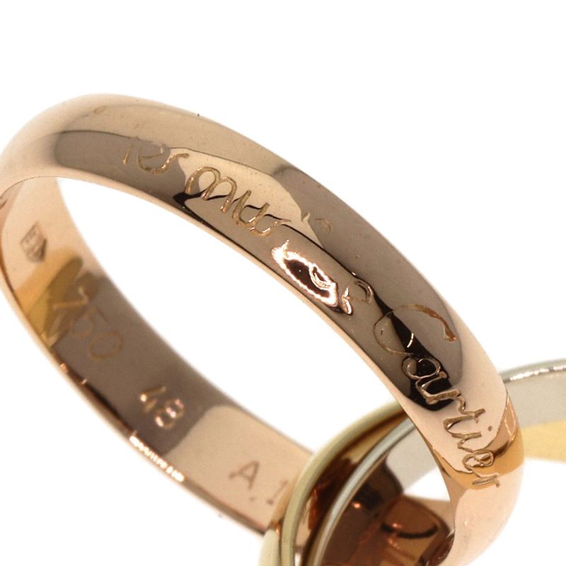 Cartier Trinity #48 Ring 18K Yellow Gold 18K White Gold 18K Pink Gold Ladies