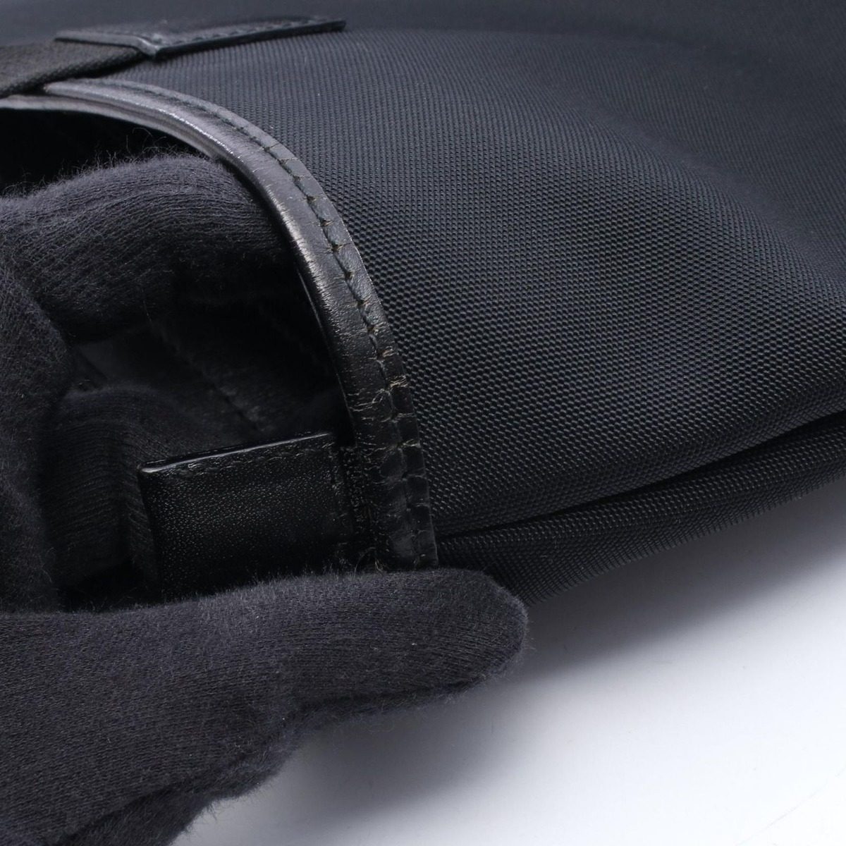 Gucci Tote 019 Black Canvas Leather — view 10