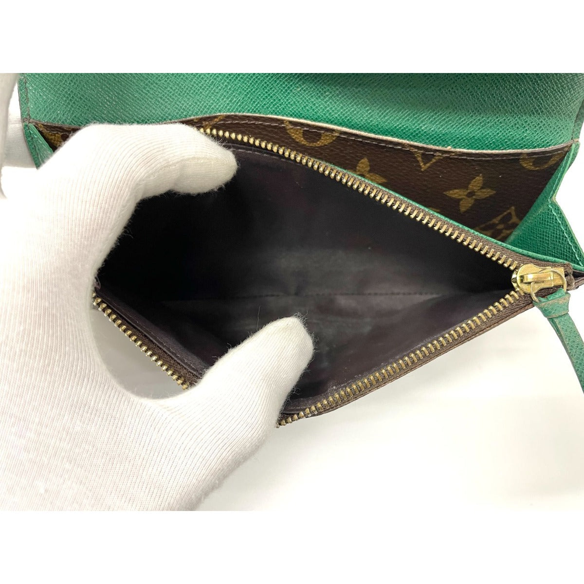 Louis Vuitton Monogram Portefeuille Emily Zipper Wallet Brown Veil — view 14