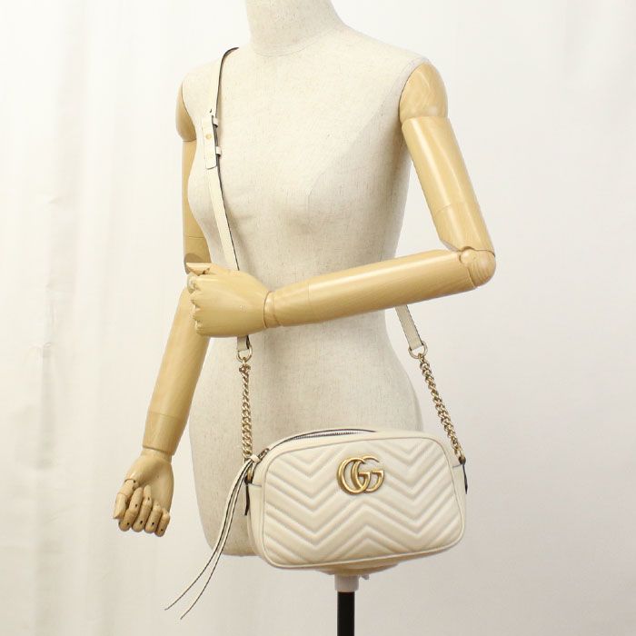 Gucci Small Camera Bag GG Marmont 447632 Crossbody Shoulder Bag Leather Women