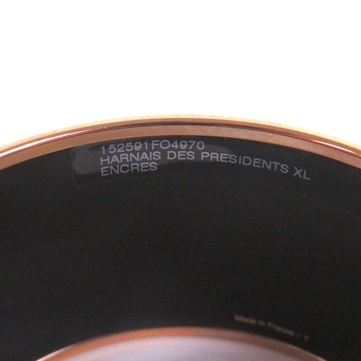 Hermes Harnais Des Presidents XL Encres Enamel Bangle Breast Blue Gray Pink — view 6