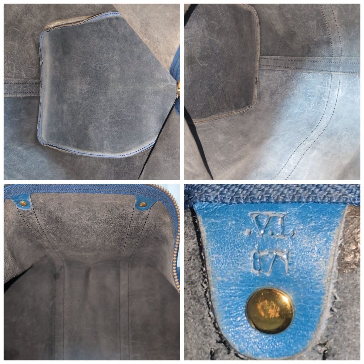 Louis Vuitton Keepall 55 Epi Toledo Blue Boston Bag Leather — view 10
