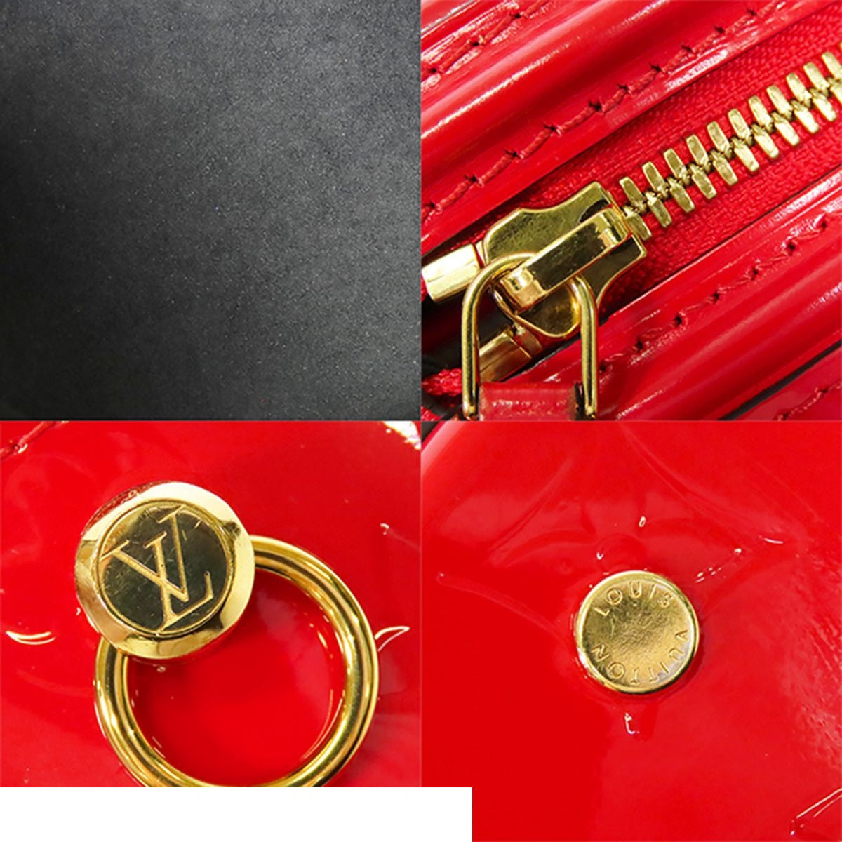 Louis Vuitton Cannes PM Rouge Red Monogram Vernis 2-Way Shoulder Bag — view 8