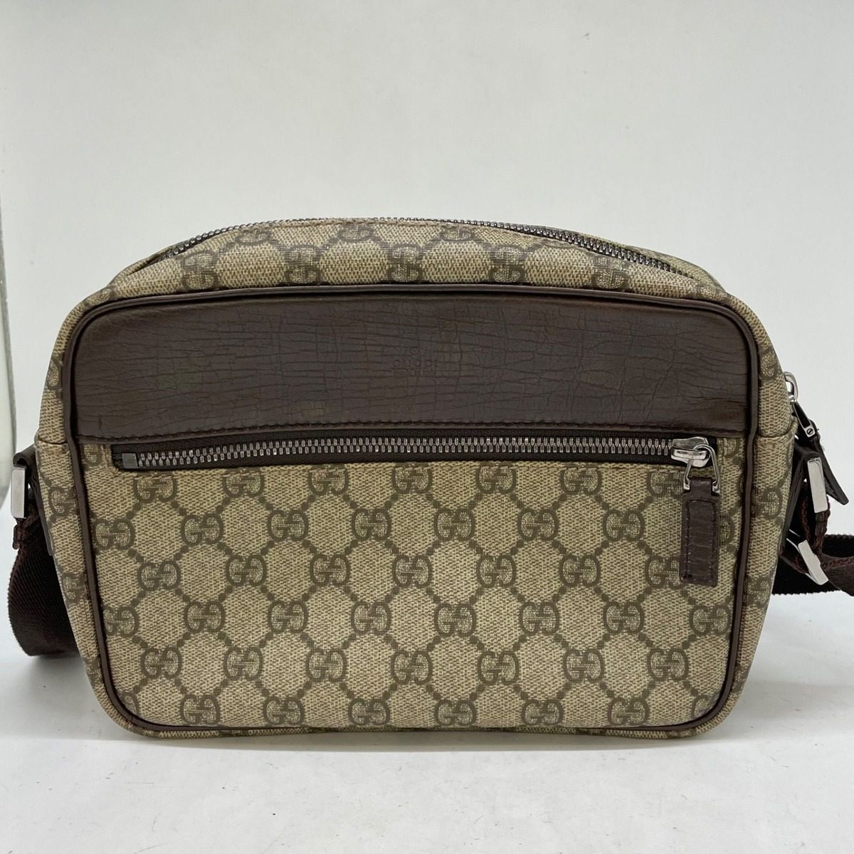 Gucci GG Spree Shoulder Bag Beige Dark Brown Compact — view 12