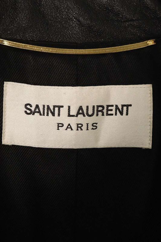 Saint Laurent Paris 405241 Y5mq2 Leather Coat Women 36
