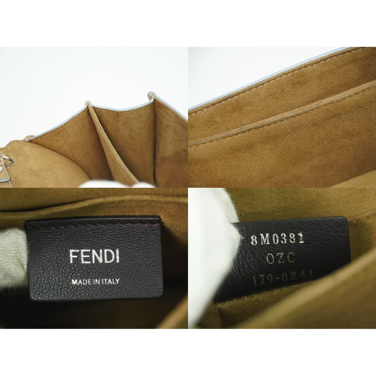 Fendi Kanai Chain Shoulder Bag Pochette Leather Brown Kan — view 9