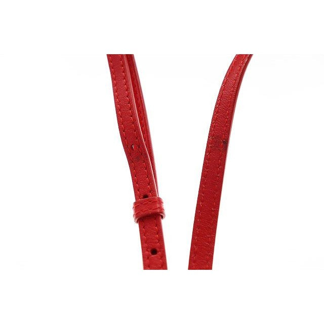 Balenciaga Logo Lunch Box Bag Red 2-Way Shoulder Aa — view 9