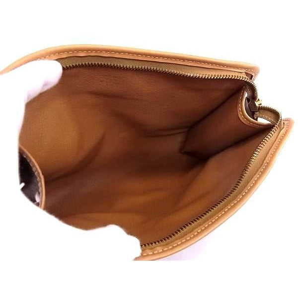 Celine Clutch Bag Macadam Pattern M12 Brown Leather — view 5