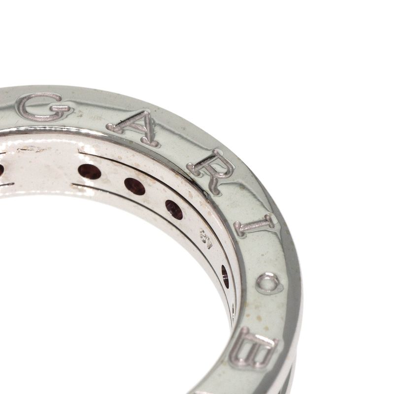 Bvlgari Bulgari B-zero1 1 Band Garnet #48 Ring 18K White Gold Ladies