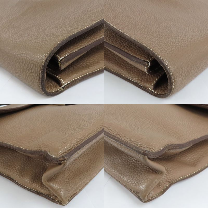 Hermes Sac A Depeches 38 Etoupe Taurillon Clemence F Stamp Svhardware