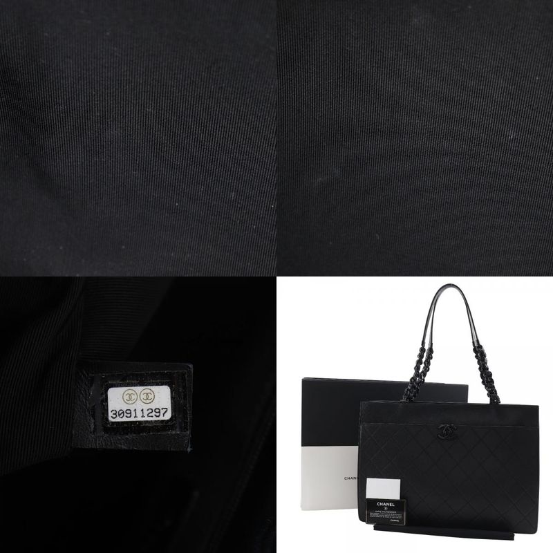 Chanel Large Shopping Matelasse As2304 Leather X Grained Calfskin Black Women's