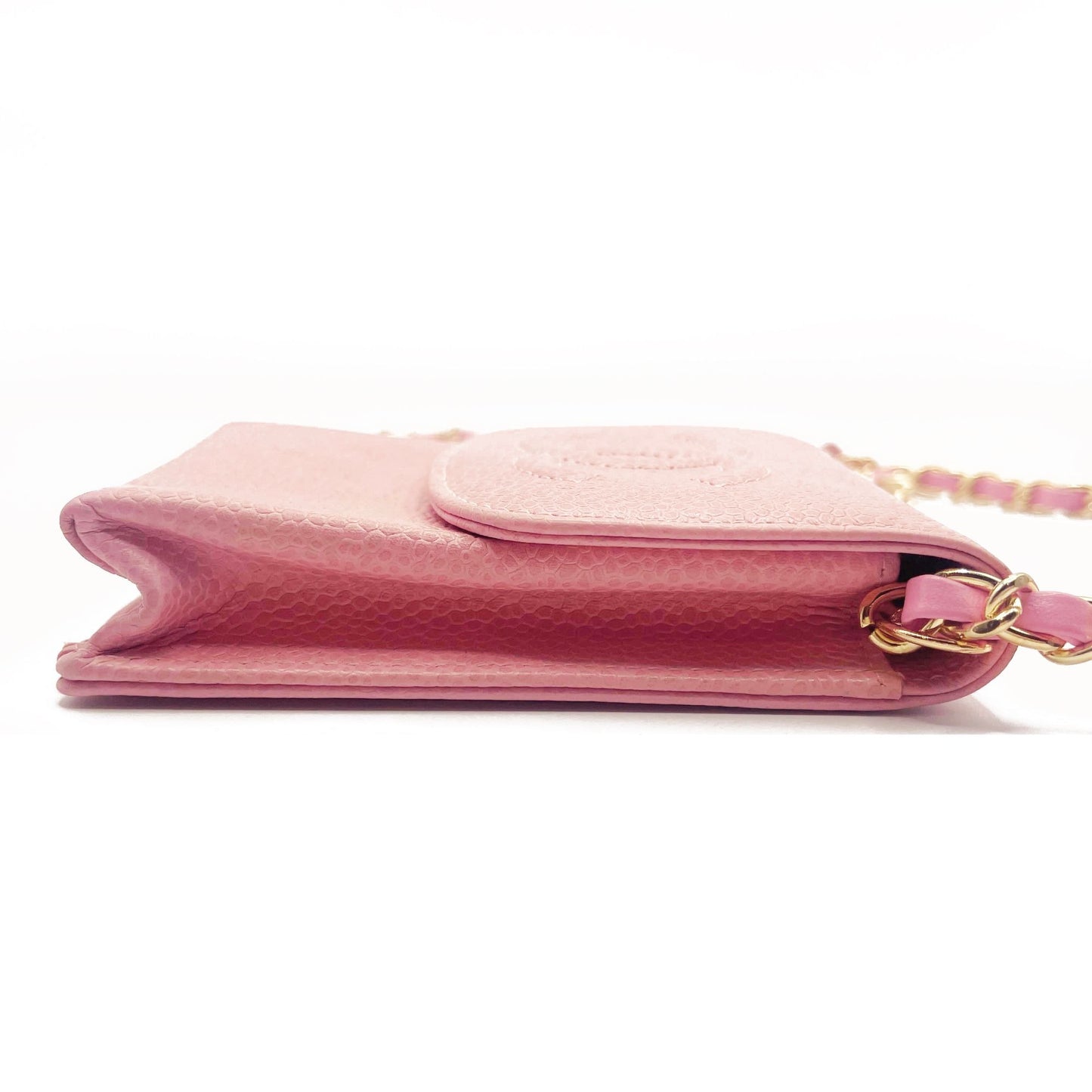 CHANEL Vintage Mini Flap Caviar Leather Pouch Cigarette Case Crossbody