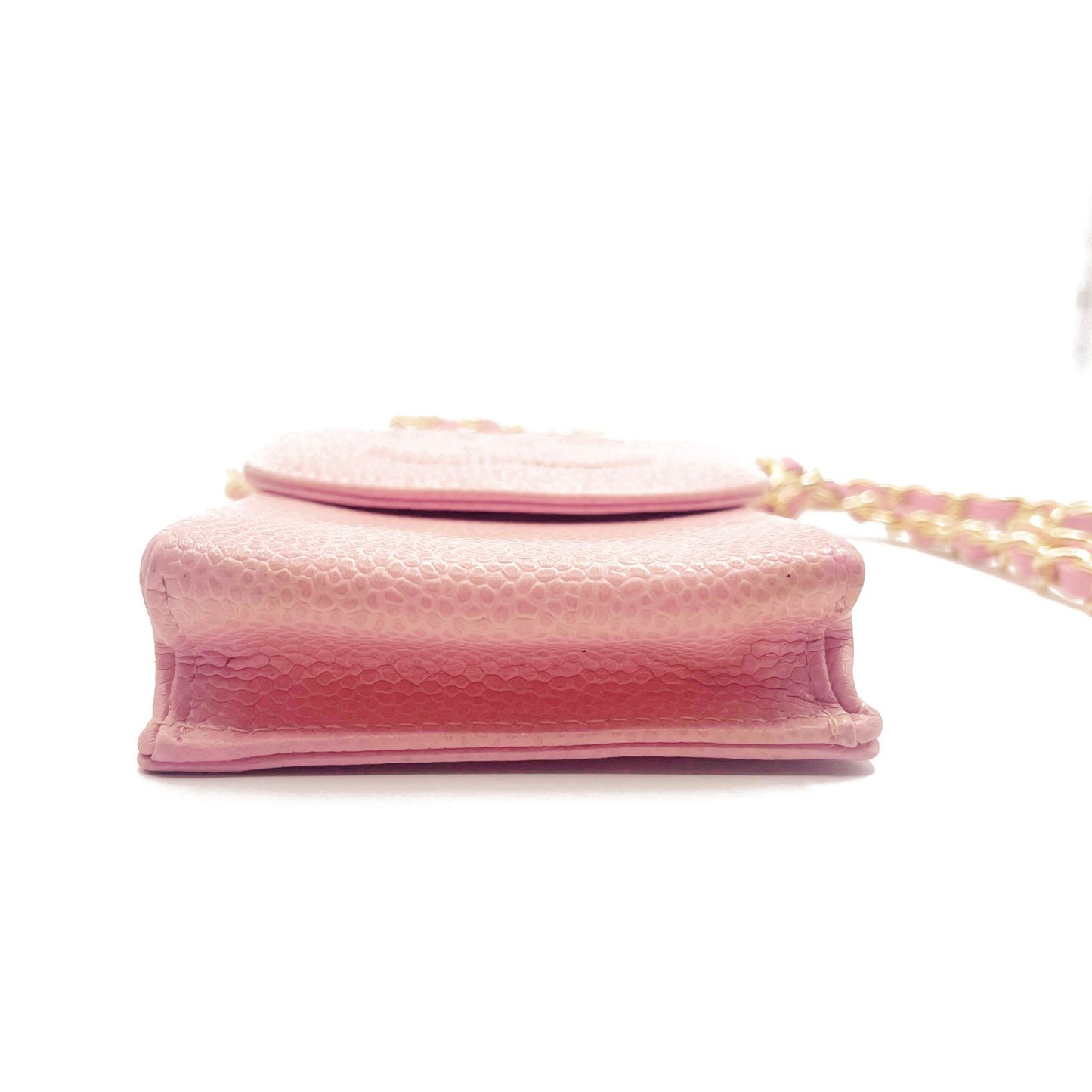 CHANEL Vintage Mini Flap Caviar Leather Pouch Cigarette Case Crossbody