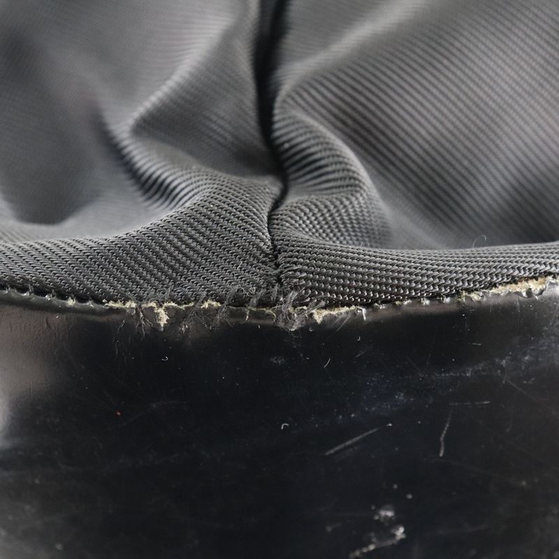 Gucci Bamboo Bag 002-2058-0412-5 Nylon Canvas And Leather Black Unisex Tote Bag