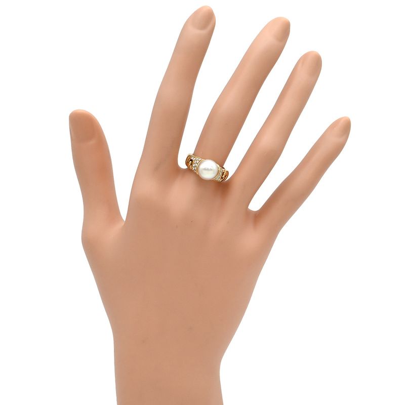 Bvlgari Bvlgari Ring Gancho Ring 18k Yellow Gold Diamond Pearl Yellow Gold