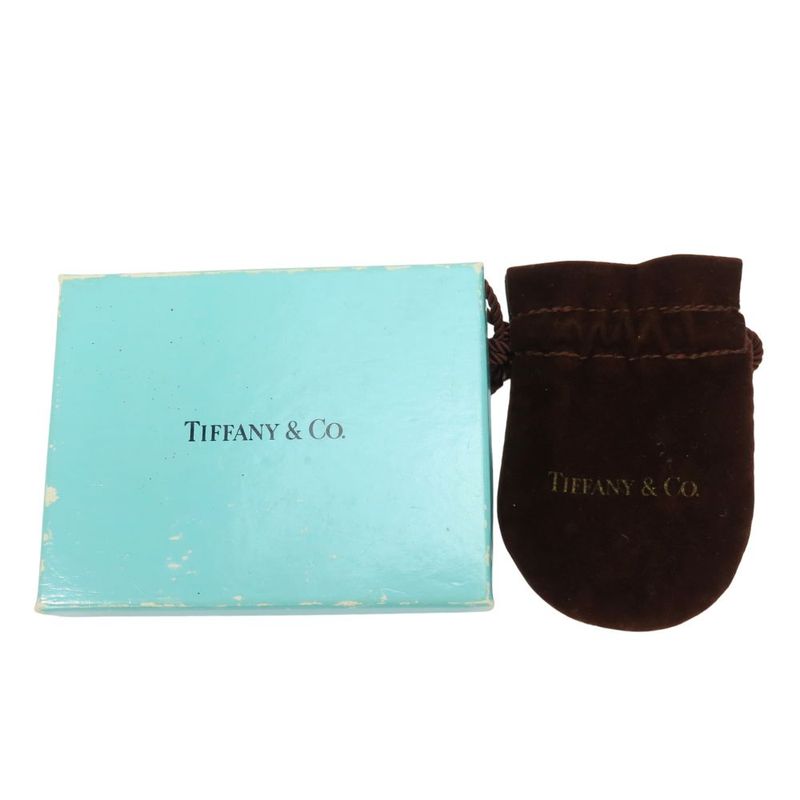 Tiffany & Co Earring Signature Silver 925 18K Yellow Gold Approx 8.6g Silver