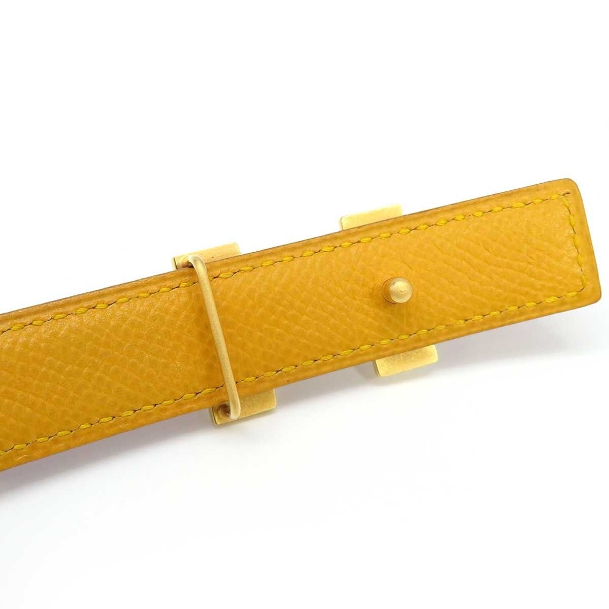 Hermes Constance H Logo Red Leather Belt