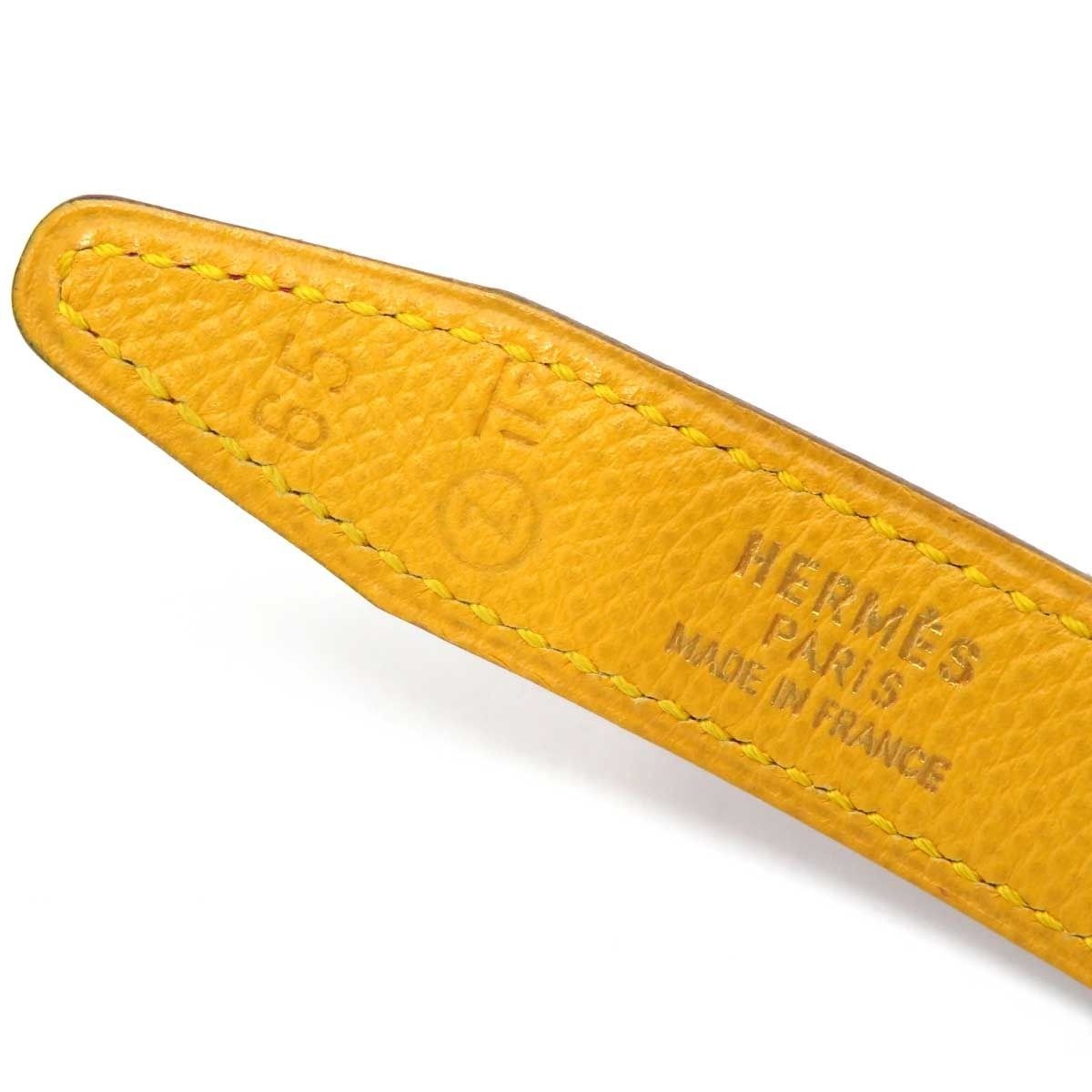 Hermes Constance H Logo Red Leather Belt