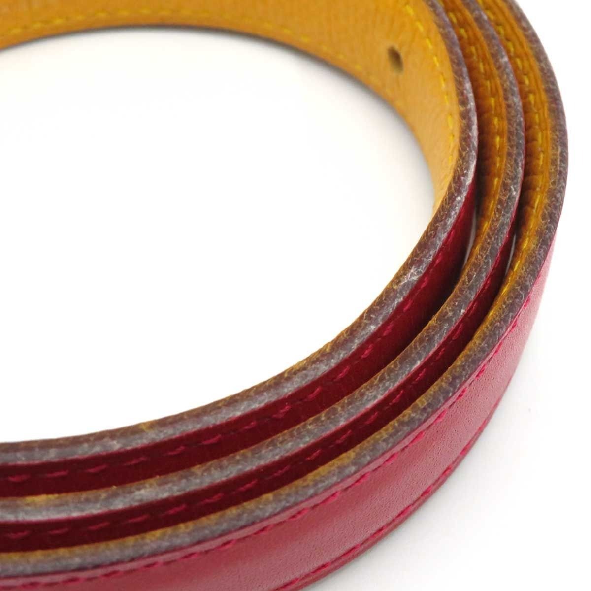 Hermes Constance H Logo Red Leather Belt